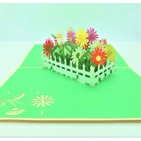 Handmade 3d Pop Up Card Daisy Flower Garden,birthday Card,mother's Day Card,wedding Anniversary Card,congratulations Card,thank You Card,sympathy Card